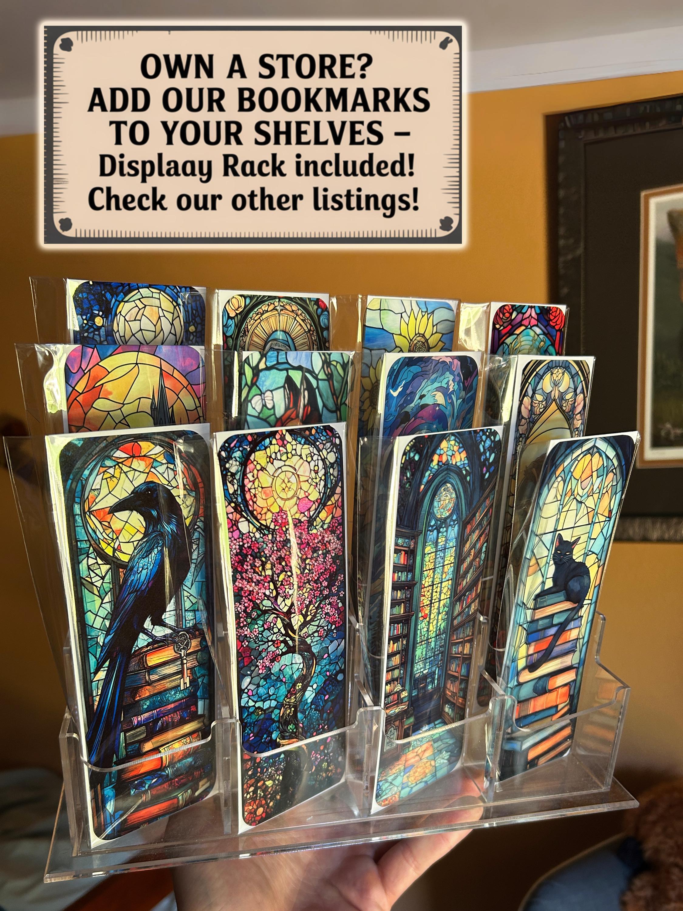 Fantasy Secret Library Bookmark for Book Lovers | Handmade Magical Bookshelf Bookmark | Gift for Readers, Enchanted Garden Book Mark